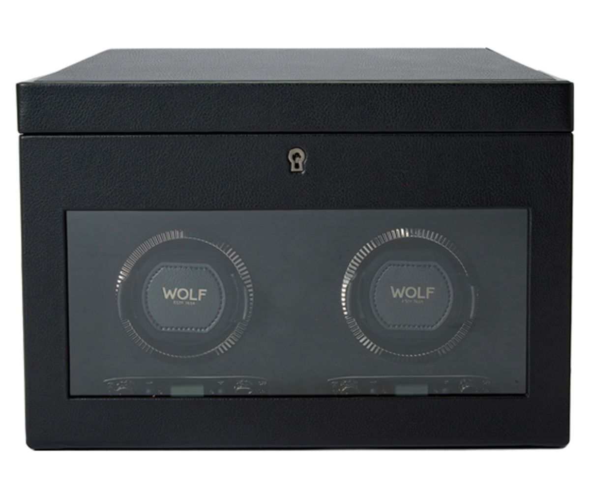 WOLF British Racing Double Watch Winder with Storage 792202