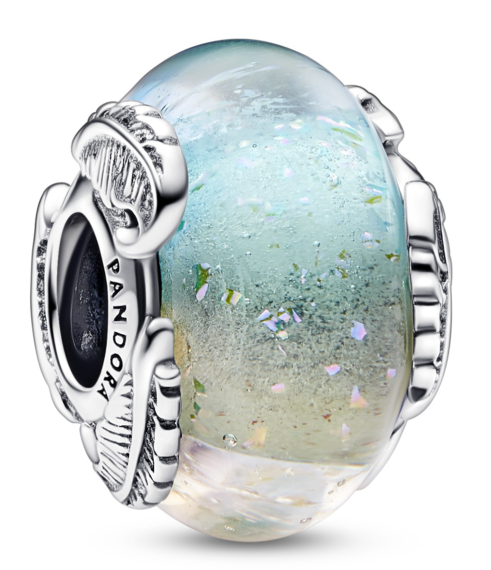 Pandora Moments Multicolour Murano Glass Curved Feather Charm