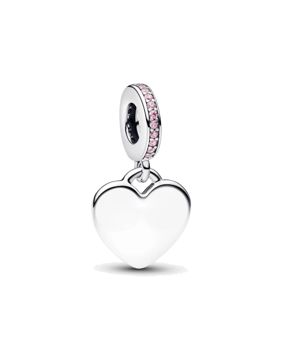 Pandora Moments engravable heart charm pink 793926C02