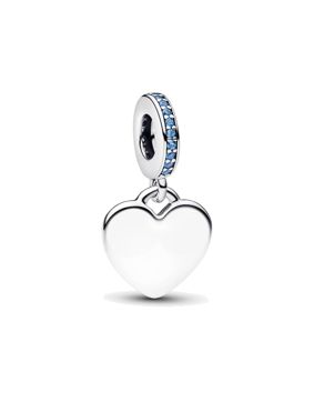 Pandora Moments engravable heart charm blue 793926C03
