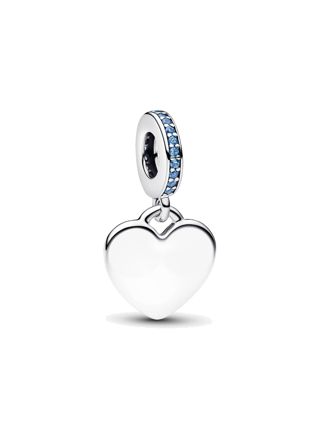 Pandora Moments engravable heart charm blue 793926C03