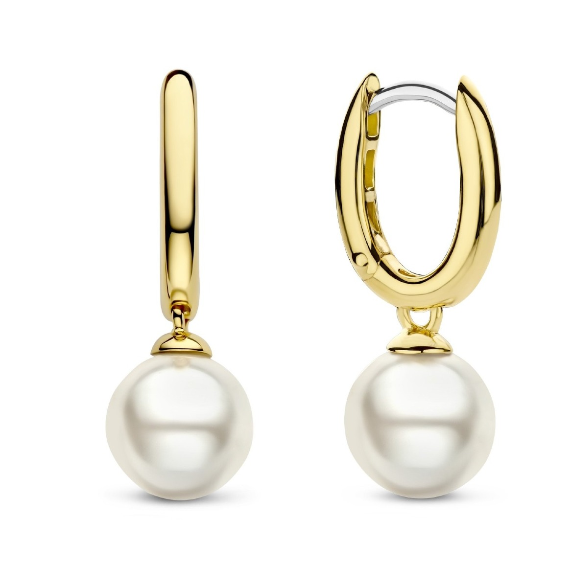 TI SENTO hoop pearl earrings gold 7939YP