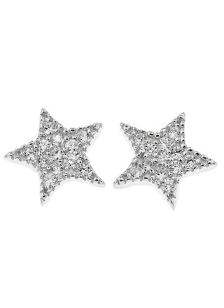 Silver Bar star Earrings 9 mm 7950