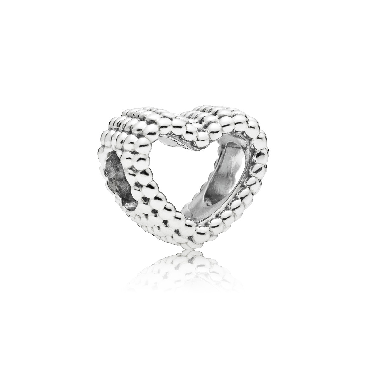 Pandora Beaded Heart Silver 797516 hela