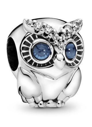 Pandora Rebelle in Wonderland Sparkling owl charm 798397NBCB