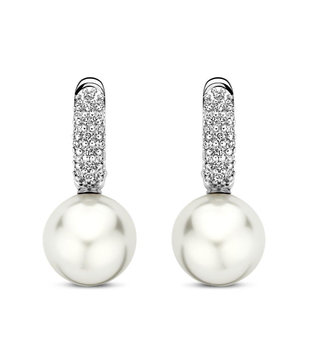 TI SENTO silver-colored pearl earrings 7985PW