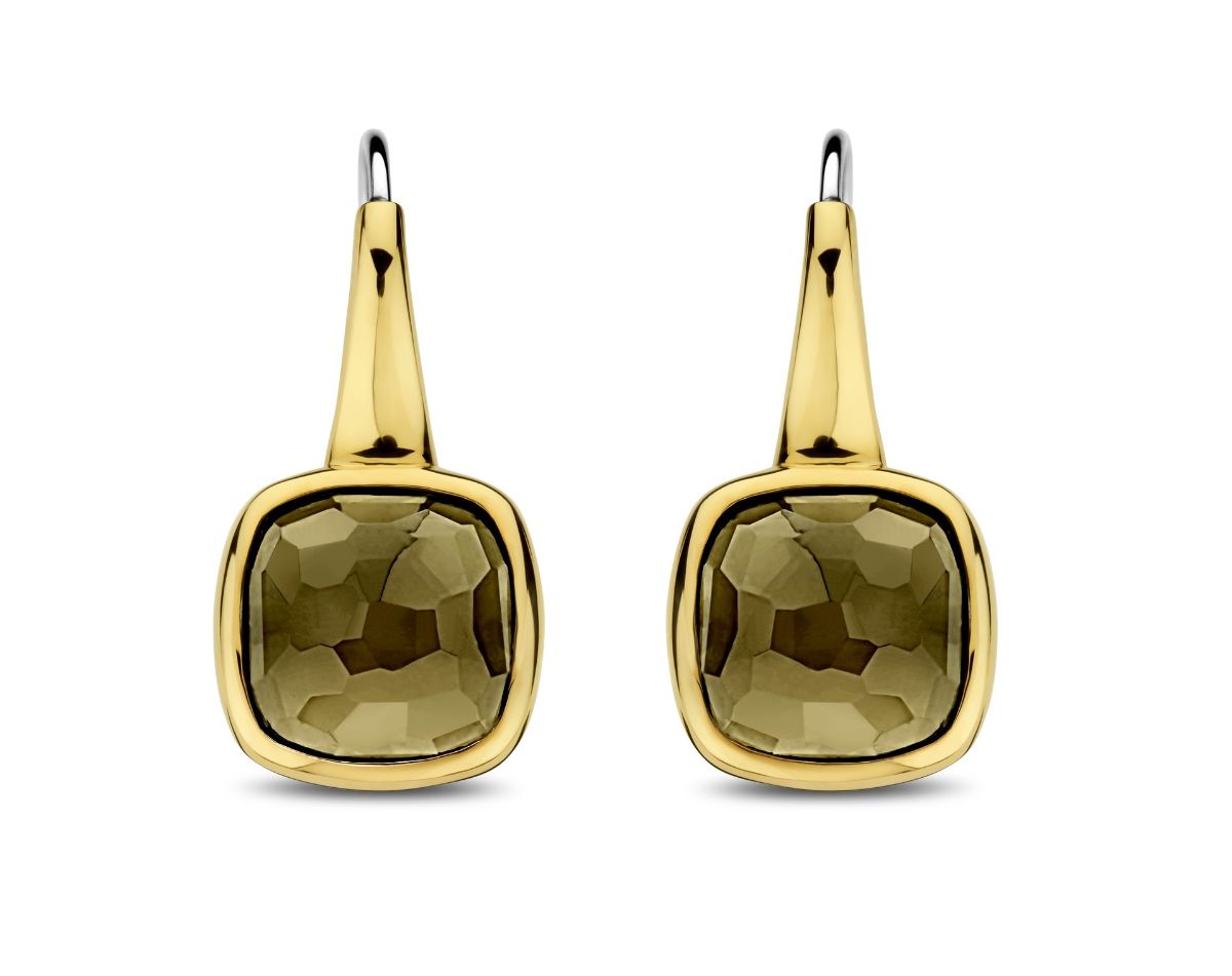 TI SENTO khaki-colored riippuvat earrings 7989KA