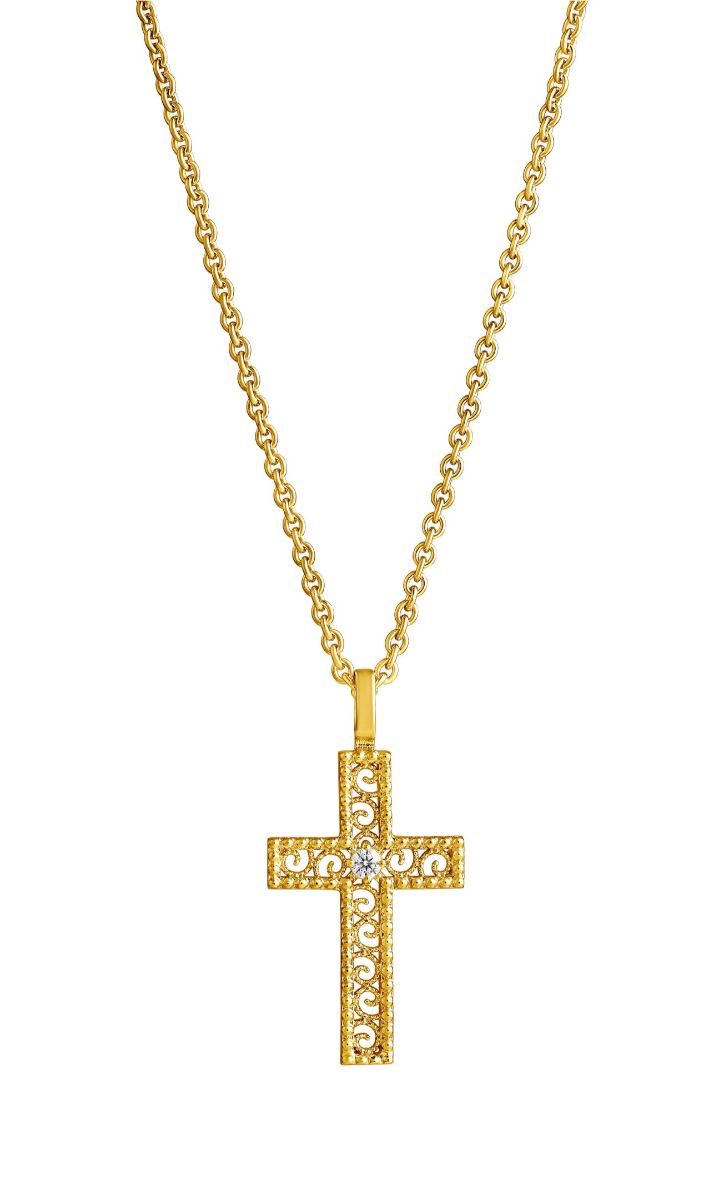 Lempikoru Heart gold-plated silver cross cz 59 066 01 500