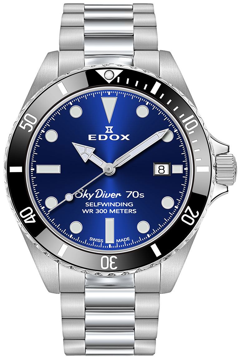Edox SkyDiver 70s Date Automatic 80115 3N1M BUIN - watchesonline.com