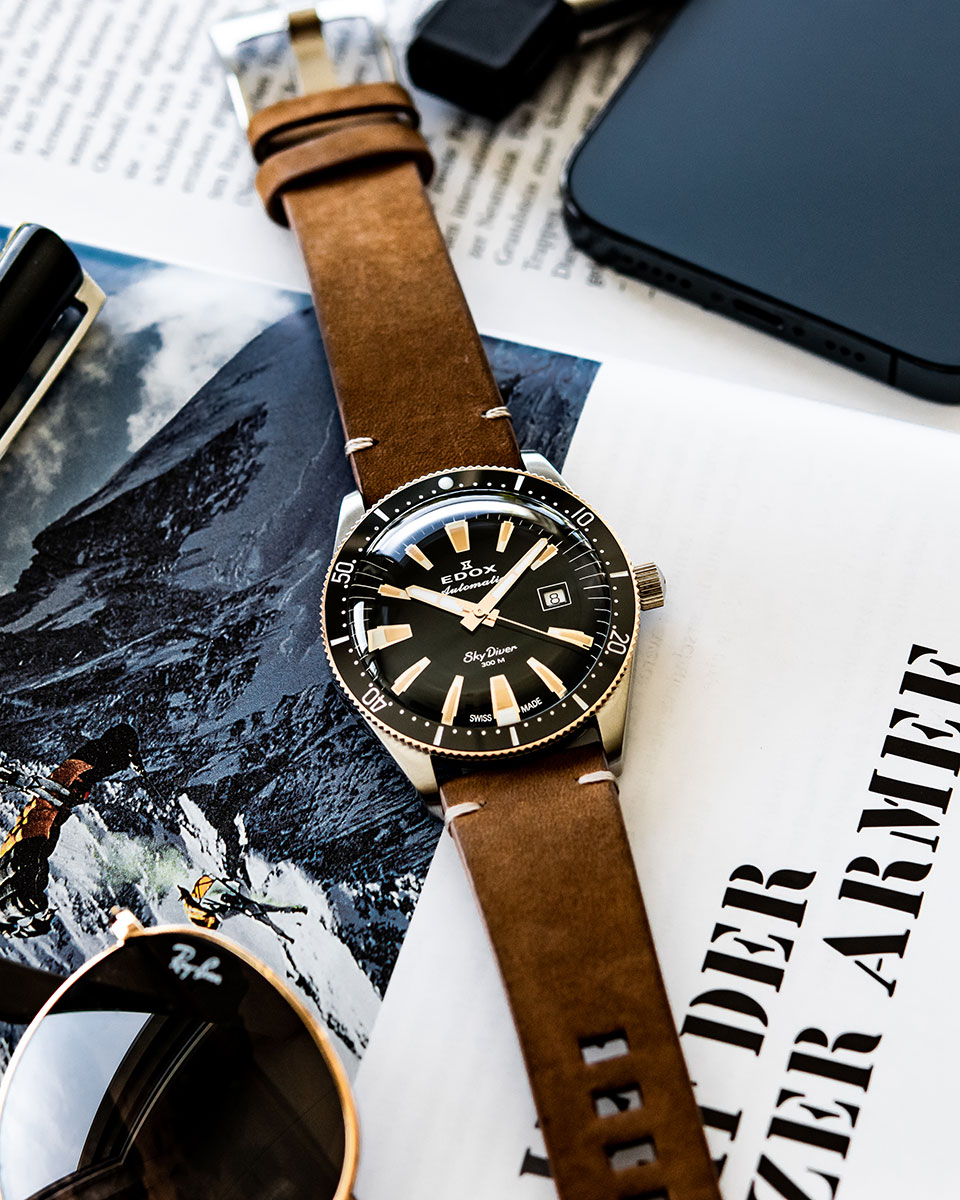 Edox Skydiver Date Automatic Limited Edition 80126-357RNM-NIRB