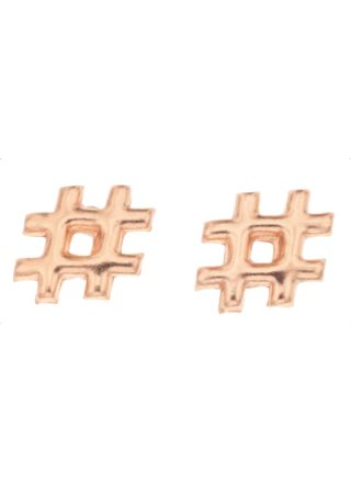 Silver Bar Hashtag goldplated 7 mm 8071