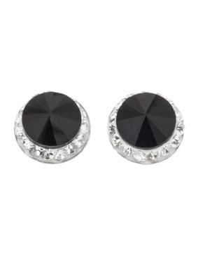 Silver Bar Spectrum studearrings black 8 mm 8188