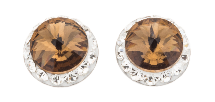 Silver Bar Spectrum studearrings grey 8 mm 8190