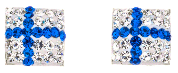 Silver Bar Finland earrings 8 x 8 mm 8198