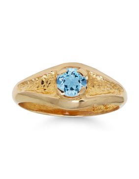 Gold babtism ring 81aqua