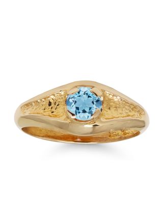 Gold babtism ring 81aqua