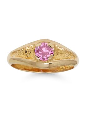 Gold babtism ring 81pink