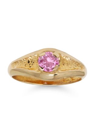 Gold babtism ring 81pink