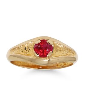 Gold babtism ring 81red