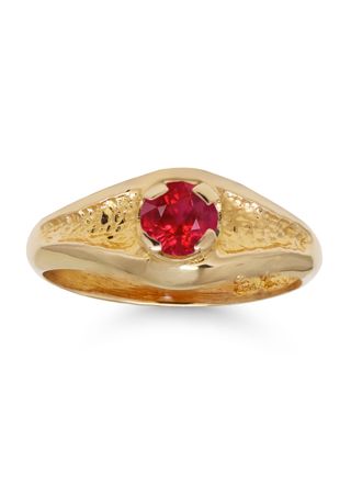 Gold babtism ring 81red