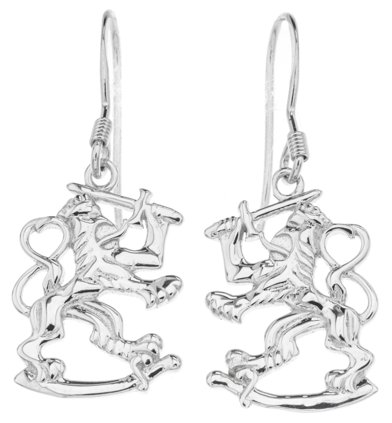 Silver Bar Finland Lions hanging earrings 32 mm 8220