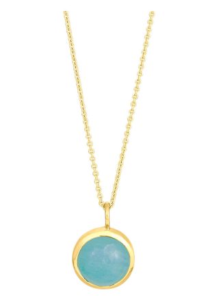 Nordahl Jewellery SWEETS52 Necklace Blue Chalcedony/Gold 829 509-3