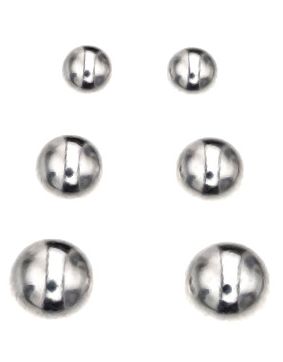 Silver Bar silver earrings three pair gift-set 3+4+5 mm 8324