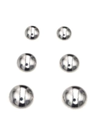 Silver Bar silver earrings three pair gift-set 3+4+5 mm 8324