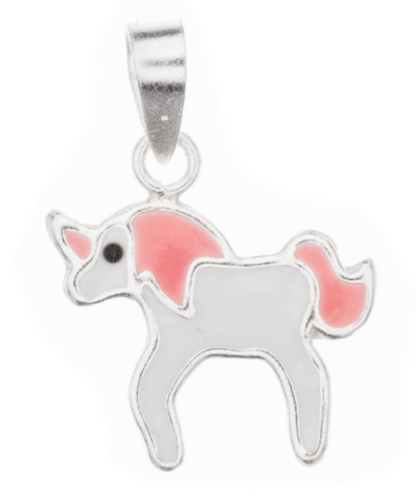 Silver Bar unicorn pendant 17 mm 8479