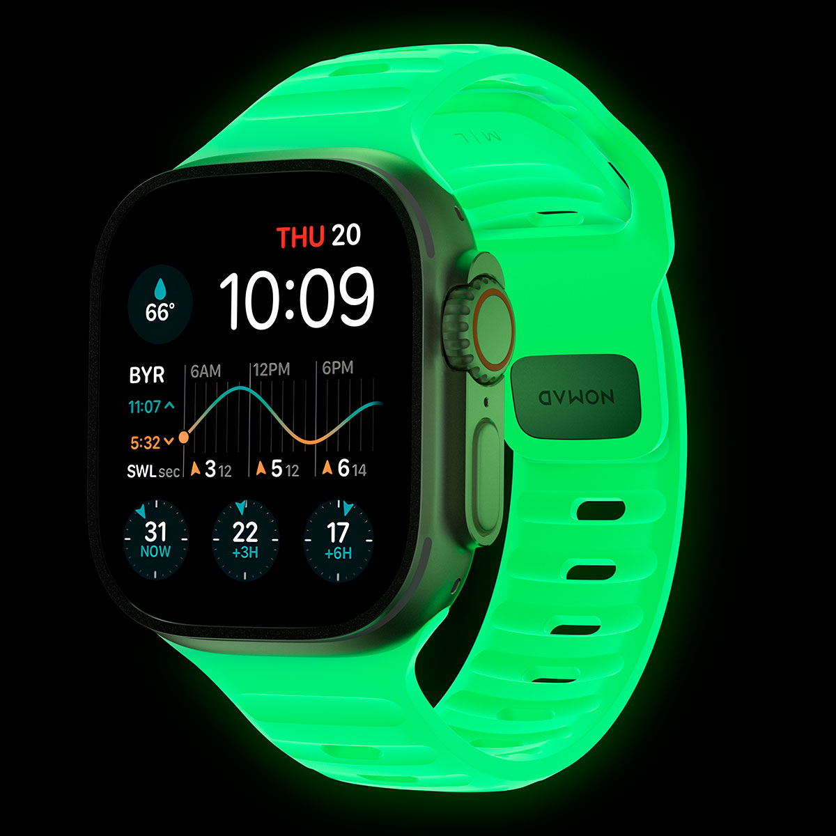 Nomad Sport Glow Strap for Apple Watch 42/44/45/49 mm