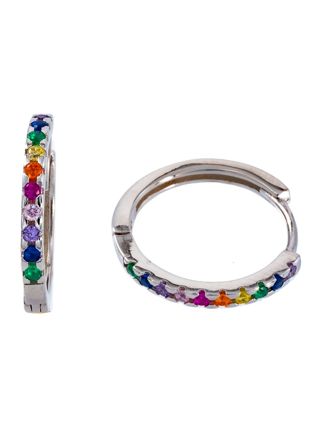 Silver Bar Pride 18mm earrings 8641