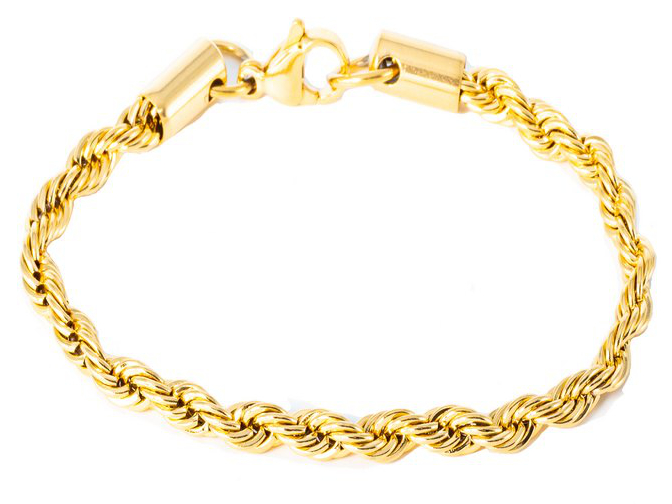 Silver Bar Cordell gold plated steel bracelet 20,5cm 8699