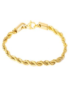 Silver Bar Cordell gold plated steel bracelet 20,5cm 8699