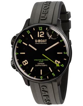 U-BOAT Capsoil Doppiotempo 45 mm DLC Green Rehaut 8840/B