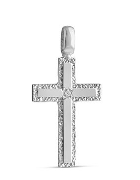 Lempikoru Light white gold cross pendant with diamond 89 130 40 000
