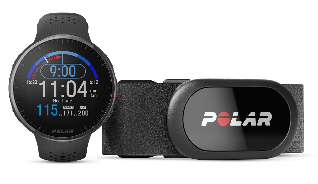 Pacer Pro Carbon Grey with Polar H10 heart rate belt 900107610