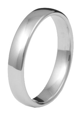 Kohinoor 903-520v 4mm engagement ring, comfort 14k white gold