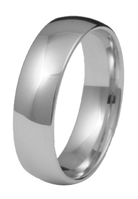 Kohinoor 903-522v 6mm comfort engagement ring 14k white gold