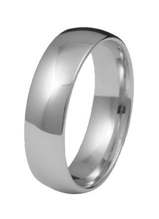 Kohinoor 903-522v 6mm comfort engagement ring 14k white gold
