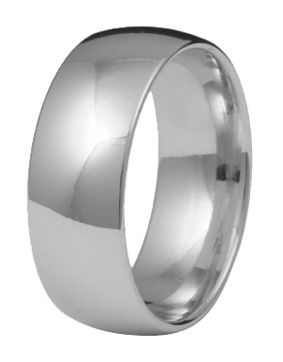 Kohinoor 903-524v 8mm comfort ring 14k white gold