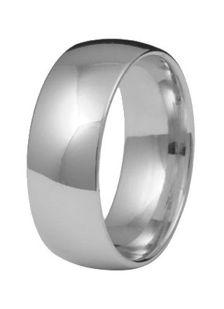 Kohinoor 903-524v 8mm comfort ring 14k white gold