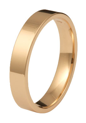 Kohinoor 903-526 4mm flat engagement ring 14k gold