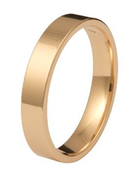 Kohinoor 903-526 4mm flat engagement ring 14k gold