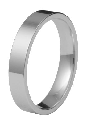 Kohinoor 903-526v 4mm flat Engagement Ring 14k white gold