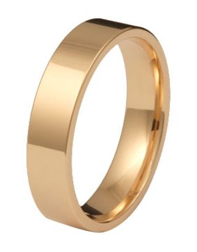Kohinoor 903-527 5mm gold ring, flat 14k gold