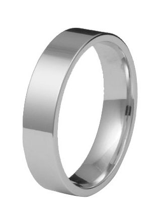 Kohinoor 903-527v 5mm engagement ring, flat 14k white gold
