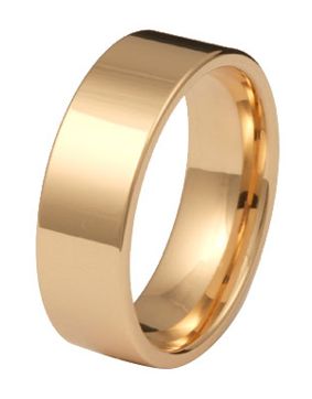 Kohinoor 903-529 7mm gold ring, 14k gold flat