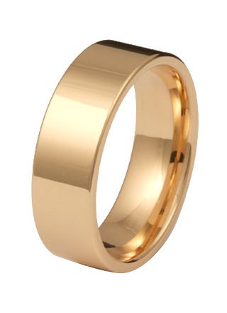Kohinoor 903-529 7mm gold ring, 14k gold flat