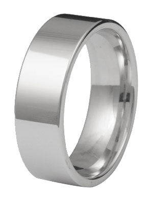 Kohinoor 903-529v 7mm flat engagement ring 14k white gold