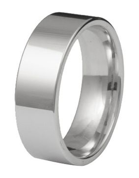 Kohinoor 903-529v 7mm flat engagement ring 14k white gold